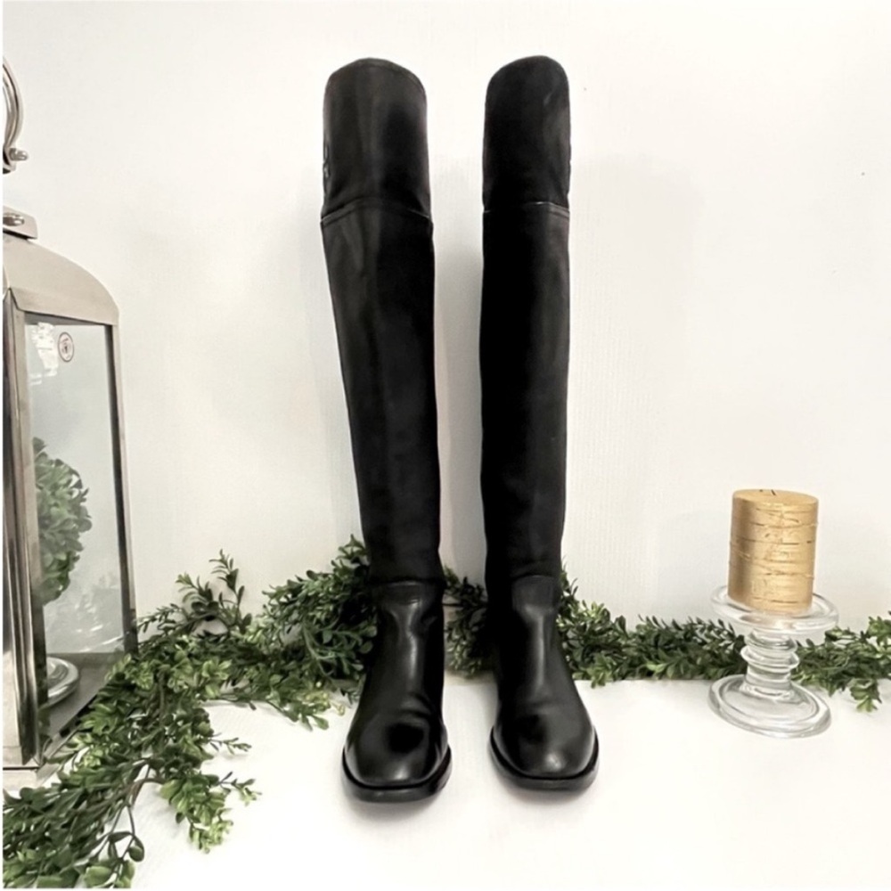 Tory Burch Simone Black Over-the-Knee Boots Size 8 - Picture 5 of 16